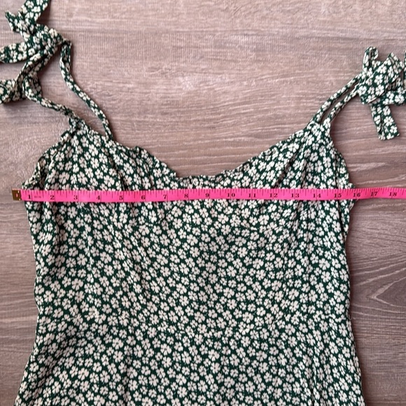 REFORMATION Nikita Midi Floral Green Dress 12 - Picture 9 of 13